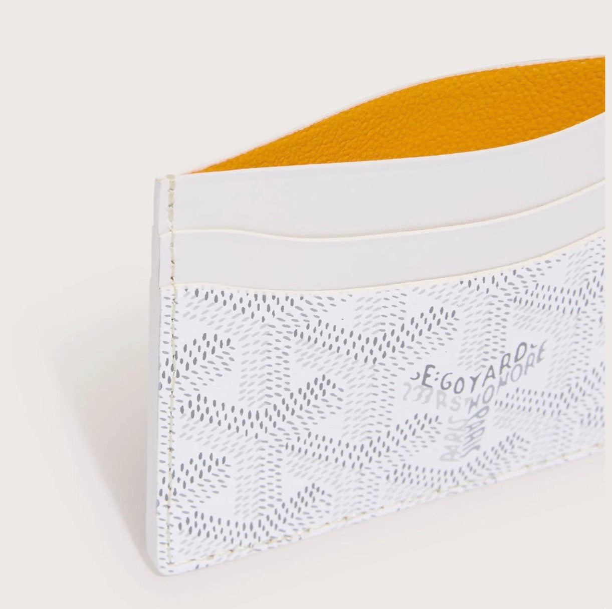GOYARD CARD HOLDER WHITE